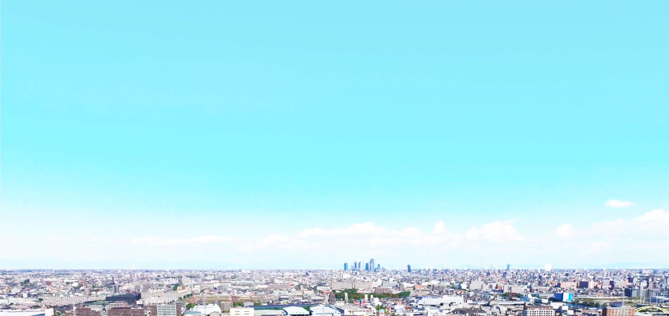 空撮した街並み